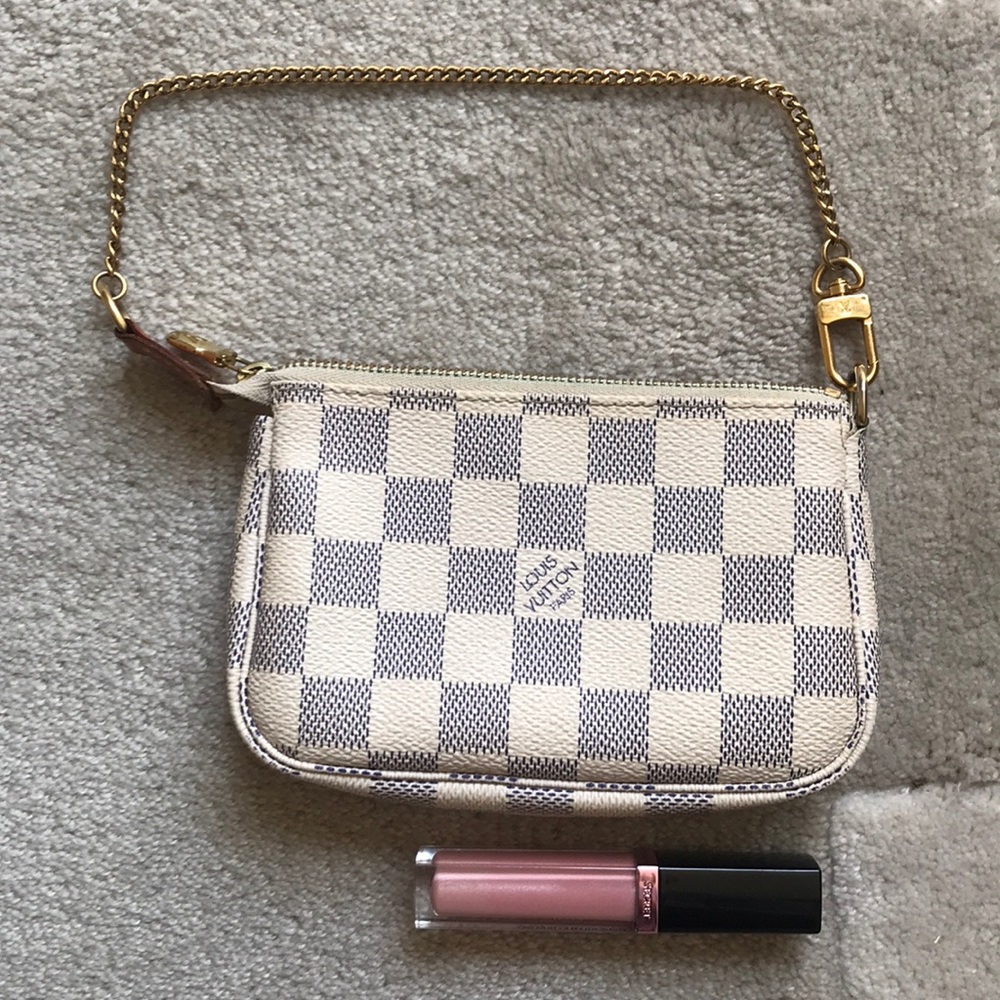 Louis Vuitton Damier Azur small pouch purse